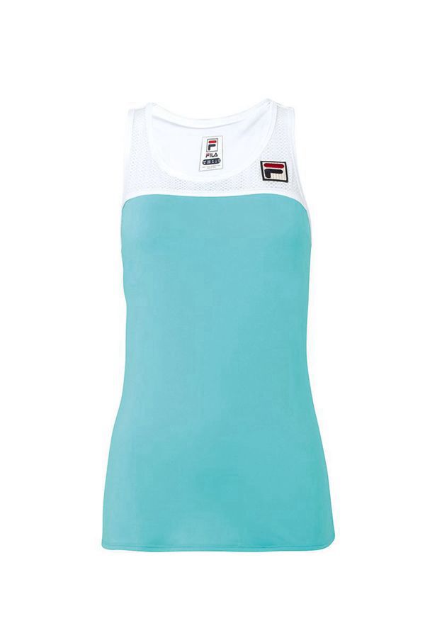 Fila Sole Acqua Open Hole Women's Tank Top - Blue/White,NZ 51-48097